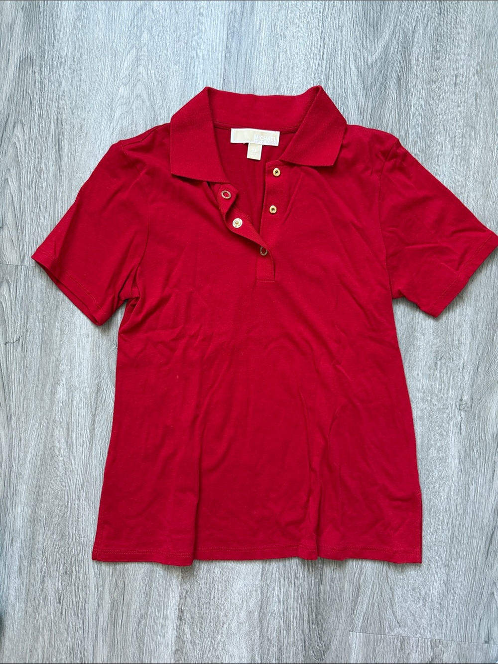 Michael Kors Red Short Sleeve Polo Shirt